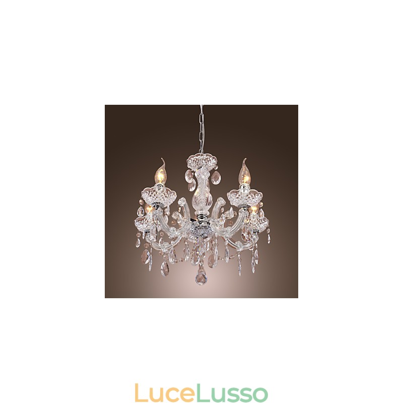 Lampada da soffitto cromata Upligh Candela Lampadario in acrilico Lampadario pendente