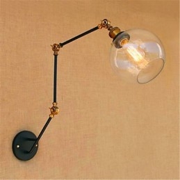 Rustic Lodge Chrome Feature per braccio oscillante Luce ambientale Braccio oscillante Luci Applique