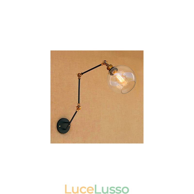 Rustic Lodge Chrome Feature per braccio oscillante Luce ambientale Braccio oscillante Luci Applique