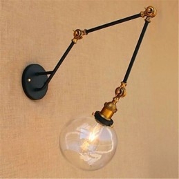 Rustic Lodge Chrome Feature per braccio oscillante Luce ambientale Braccio oscillante Luci Applique