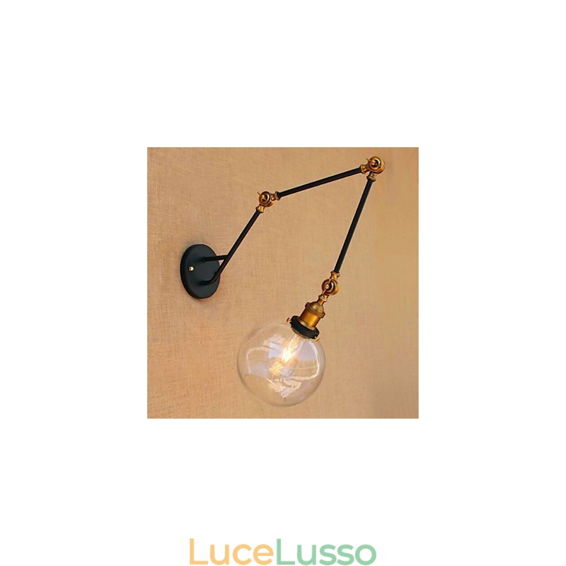Rustic Lodge Chrome Feature per braccio oscillante Luce ambientale Braccio oscillante Luci Applique