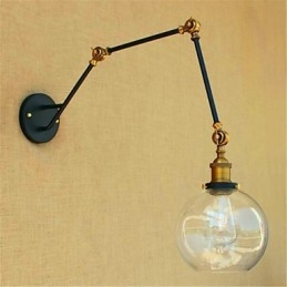 Rustic Lodge Chrome Feature per braccio oscillante Luce ambientale Braccio oscillante Luci Applique