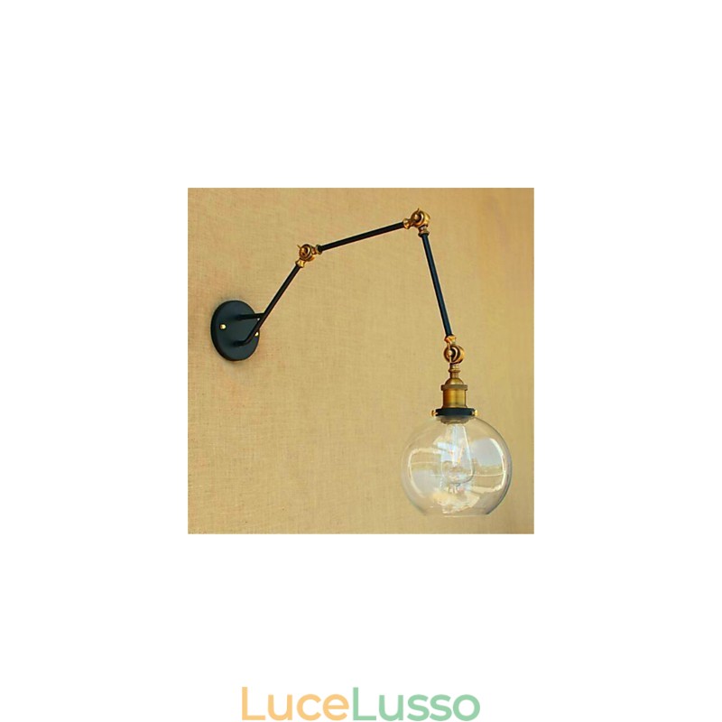 Rustic Lodge Chrome Feature per braccio oscillante Luce ambientale Braccio oscillante Luci Applique