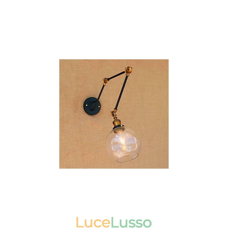 Rustic Lodge Chrome Feature per braccio oscillante Luce ambientale Braccio oscillante Luci Applique