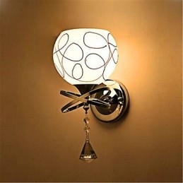 Lampada da comodino per camera da letto dell'hotel Lampada da parete in vetro minimalista moderna