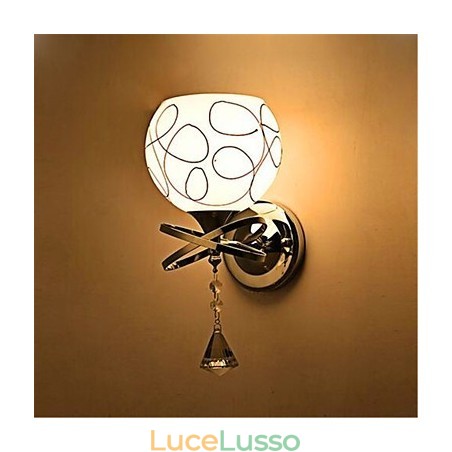 Lampada da comodino per camera da letto dell'hotel Lampada da parete in vetro minimalista moderna Lampada da comodino per camera da letto dell'hotel Lampada da parete in vetro minimalista moderna
