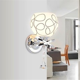 Lampada da comodino per camera da letto dell'hotel Lampada da parete in vetro minimalista moderna