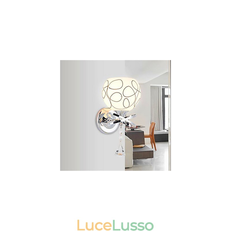 Lampada da comodino per camera da letto dell'hotel Lampada da parete in vetro minimalista moderna