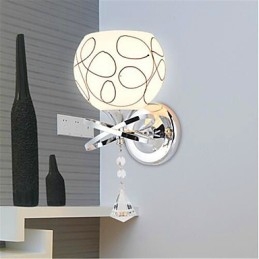 Lampada da comodino per camera da letto dell'hotel Lampada da parete in vetro minimalista moderna