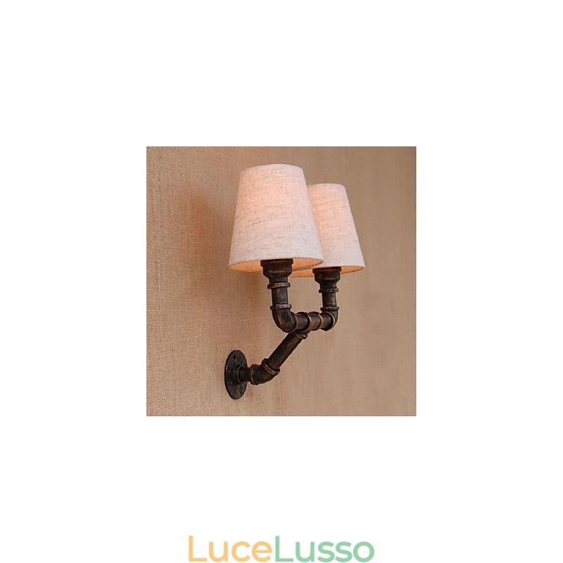 Applique da parete rustica in ottone per luce ambientale