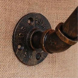 Applique da parete rustica in ottone per luce ambientale