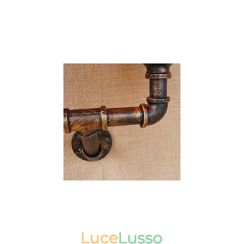 Applique da parete rustica in ottone per luce ambientale