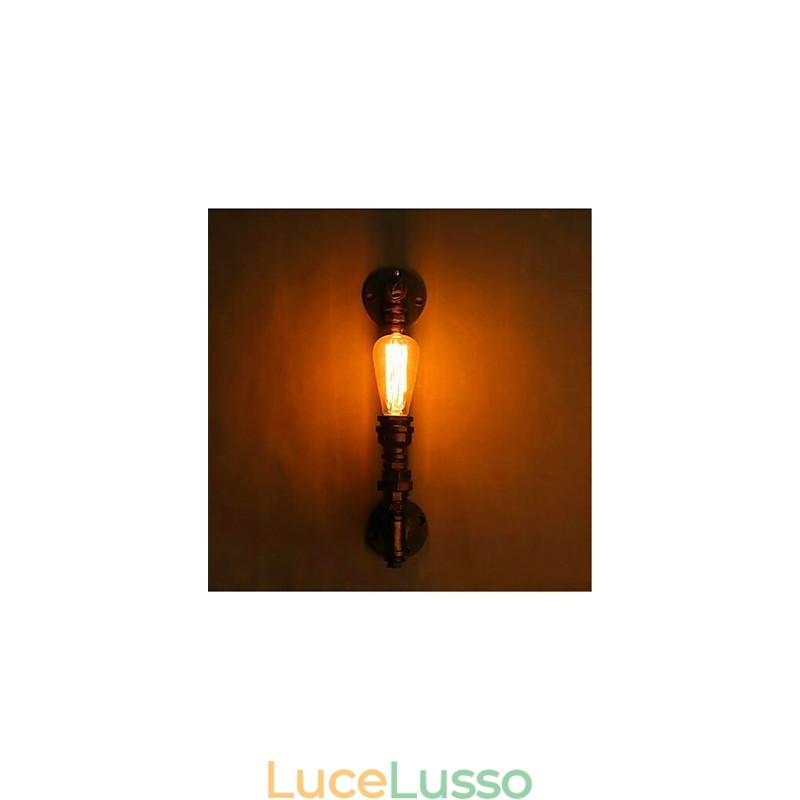 Lampada da parete in ferro con testa singola, stile americano retrò, loft industriale, corridoio d'acqua, personalità creativa, ristorante, bar