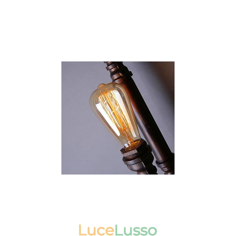 Lampada da parete in ferro con testa singola, stile americano retrò, loft industriale, corridoio d'acqua, personalità creativa, ristorante, bar