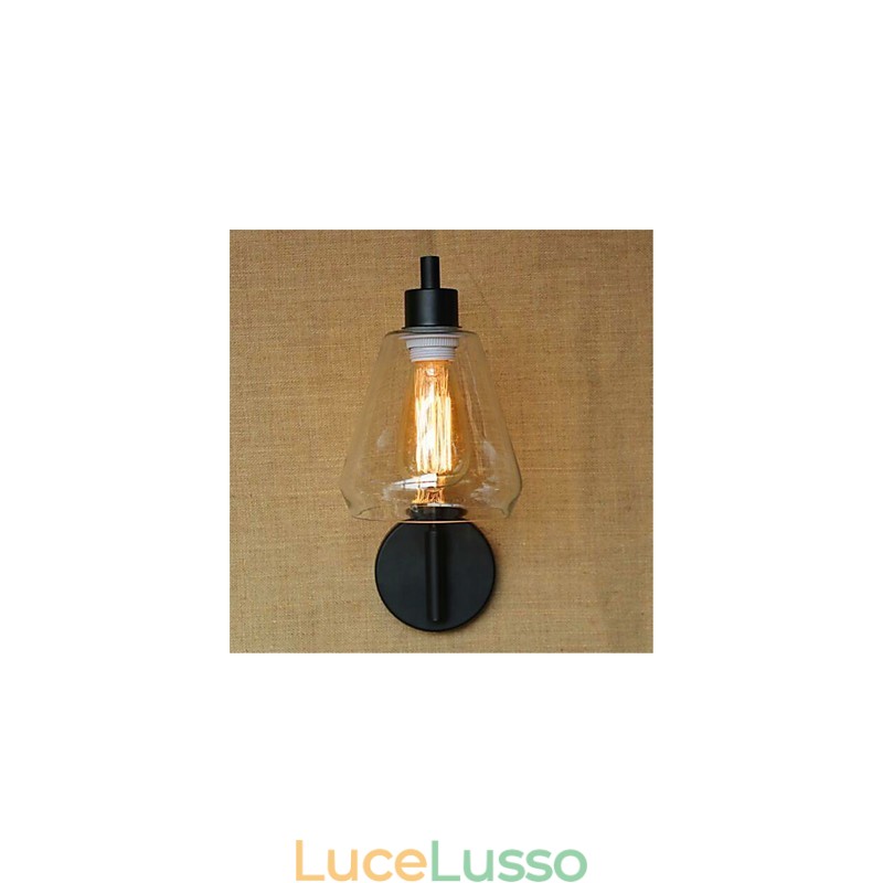 Finitura rustica in ossido nero per la luce ambientale del braccio oscillante
