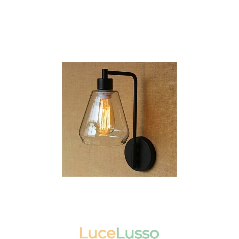 Finitura rustica in ossido nero per la luce ambientale del braccio oscillante