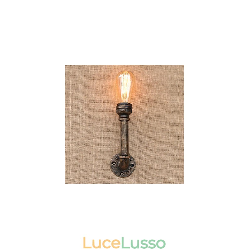 Lampada da parete decorativa piccola con tubo dell'acqua semplice Nostalgia