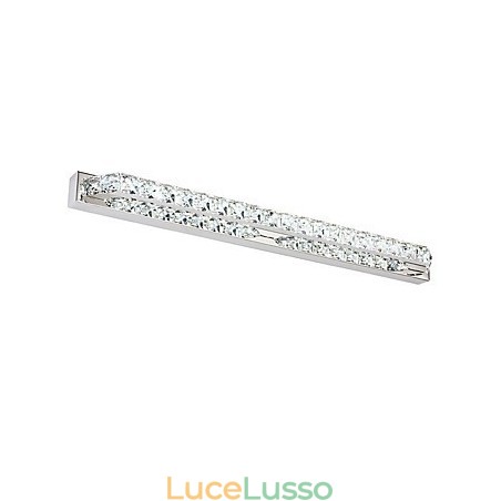 Lampada da specchio lunga di alta qualità Luci da bagno Applique in metallo e cristallo