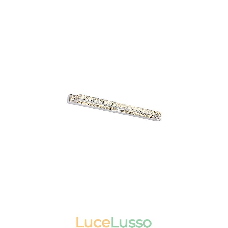 Lampada da specchio lunga di alta qualità Luci da bagno Applique in metallo e cristallo