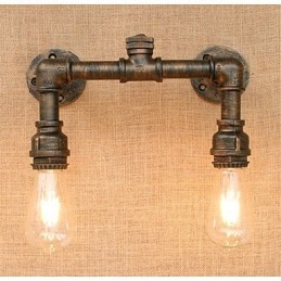 Pittura rustica in stile lodge country, caratteristica per applique da parete con luce ambientale