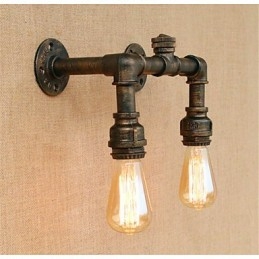 Pittura rustica in stile lodge country, caratteristica per applique da parete con luce ambientale