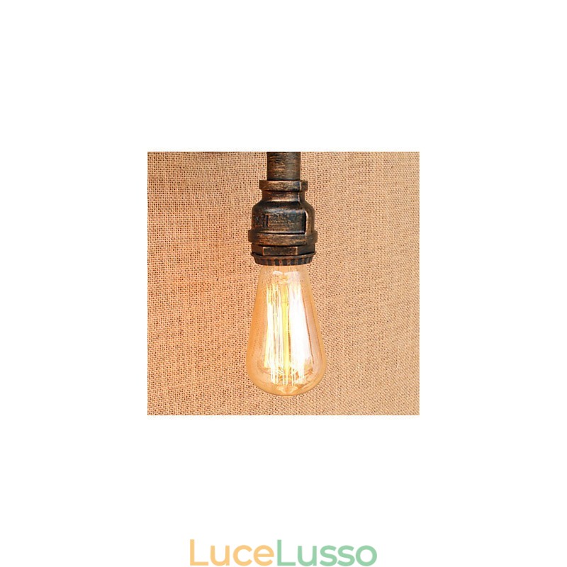 Pittura rustica in stile lodge country, caratteristica per applique da parete con luce ambientale