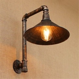Applique da parete rustica in ottone anticato per luce ambientale, applique da parete