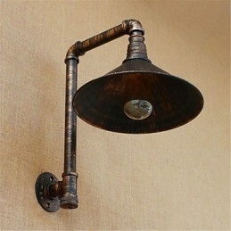 Applique da parete rustica in ottone anticato per luce ambientale, applique da parete