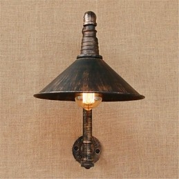 Applique da parete rustica in ottone anticato per luce ambientale, applique da parete