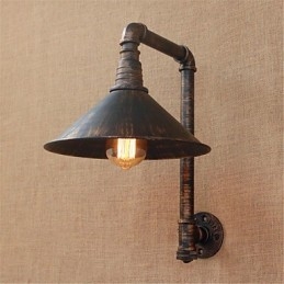 Applique da parete rustica in ottone anticato per luce ambientale, applique da parete