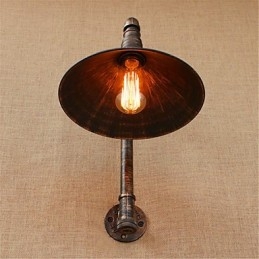 Applique da parete rustica in ottone anticato per luce ambientale, applique da parete