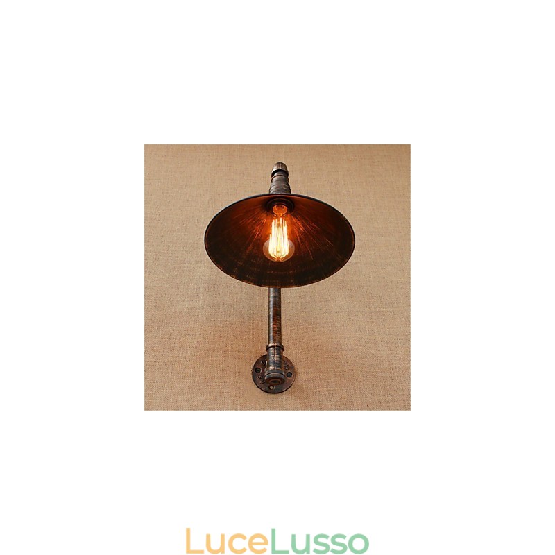 Applique da parete rustica in ottone anticato per luce ambientale, applique da parete