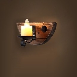 Pittura rustica Lodge Caratteristica per applique da parete in stile mini con luce ambientale