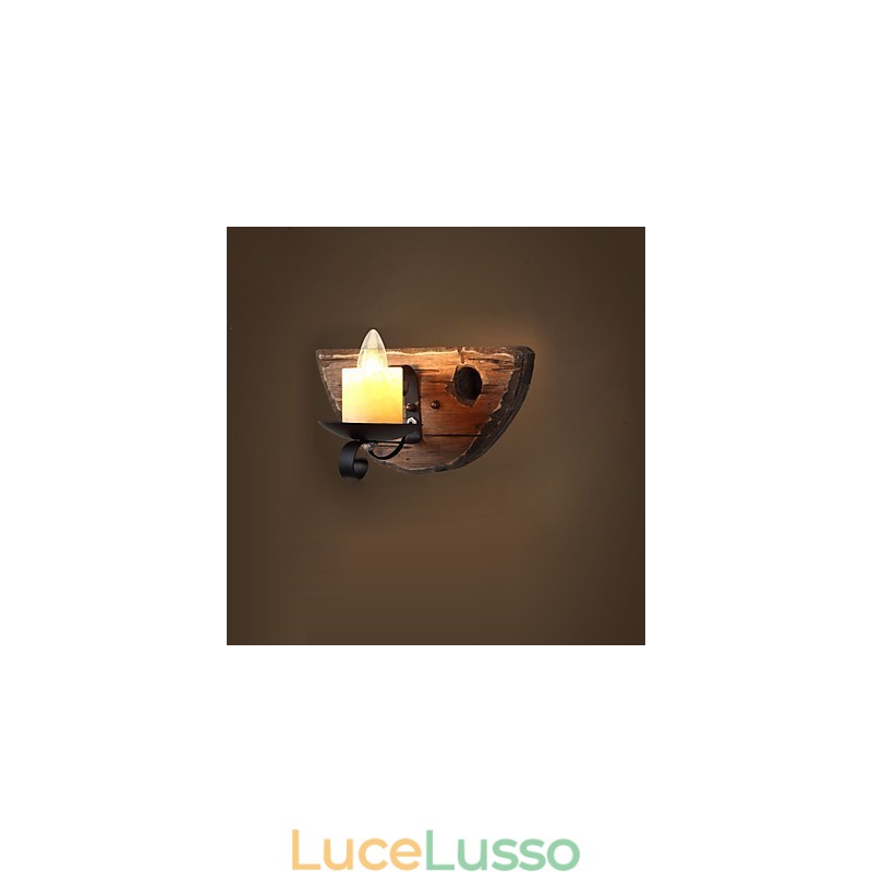 Pittura rustica Lodge Caratteristica per applique da parete in stile mini con luce ambientale
