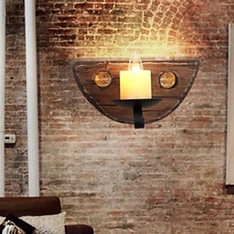 Pittura rustica Lodge Caratteristica per applique da parete in stile mini con luce ambientale
