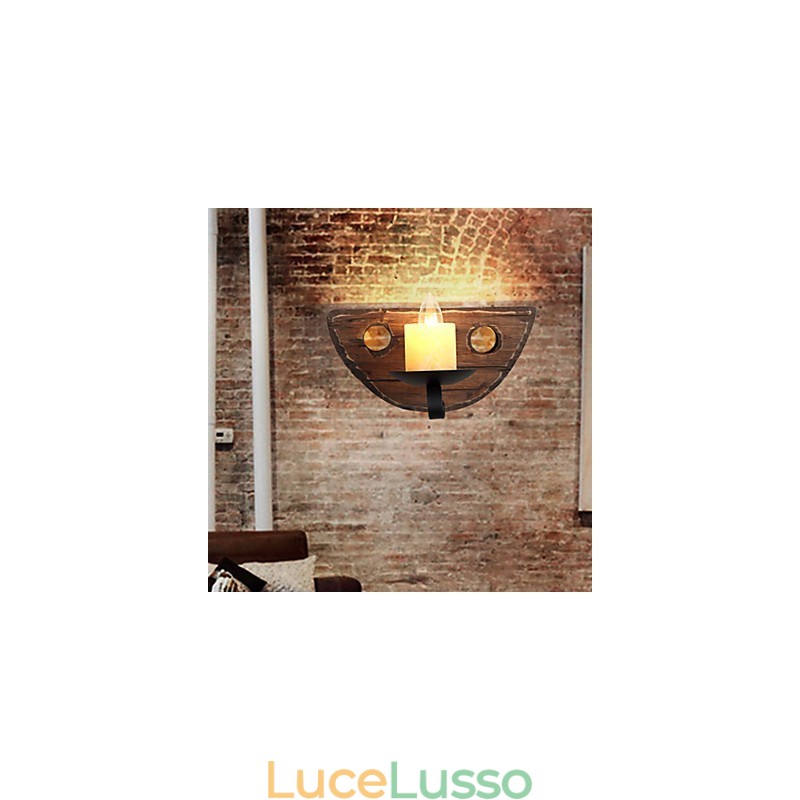 Pittura rustica Lodge Caratteristica per applique da parete in stile mini con luce ambientale