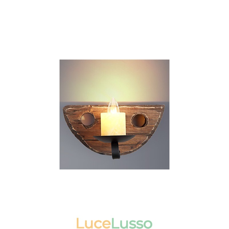 Pittura rustica Lodge Caratteristica per applique da parete in stile mini con luce ambientale