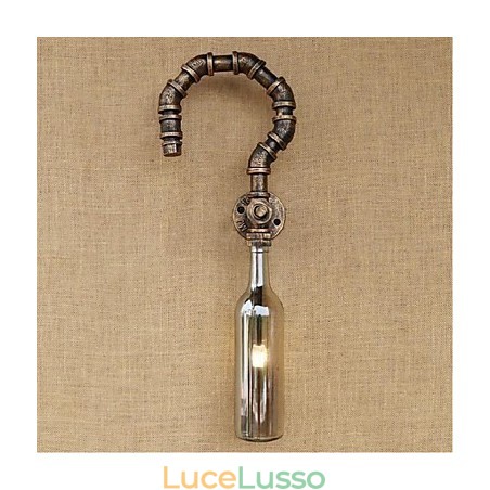 Lampada da parete retrò American Village Creative Industry Wind Designer Water Bottle Wall Light Grigio Lampada da parete retrò American Village Creative Industry Wind Designer Water Bottle Wall Light Grigio