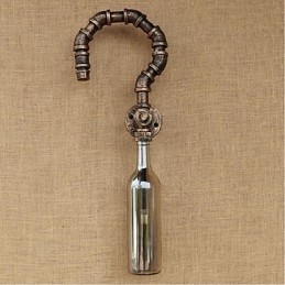 Lampada da parete retrò American Village Creative Industry Wind Designer Water Bottle Wall Light Grigio