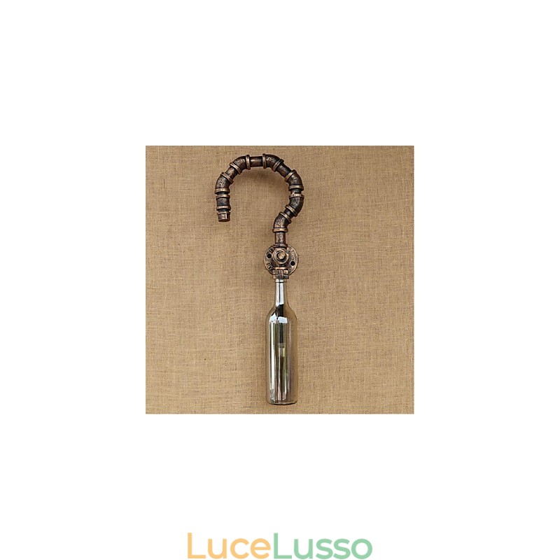 Lampada da parete retrò American Village Creative Industry Wind Designer Water Bottle Wall Light Grigio