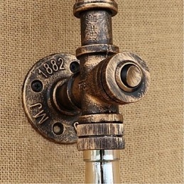 Lampada da parete retrò American Village Creative Industry Wind Designer Water Bottle Wall Light Grigio