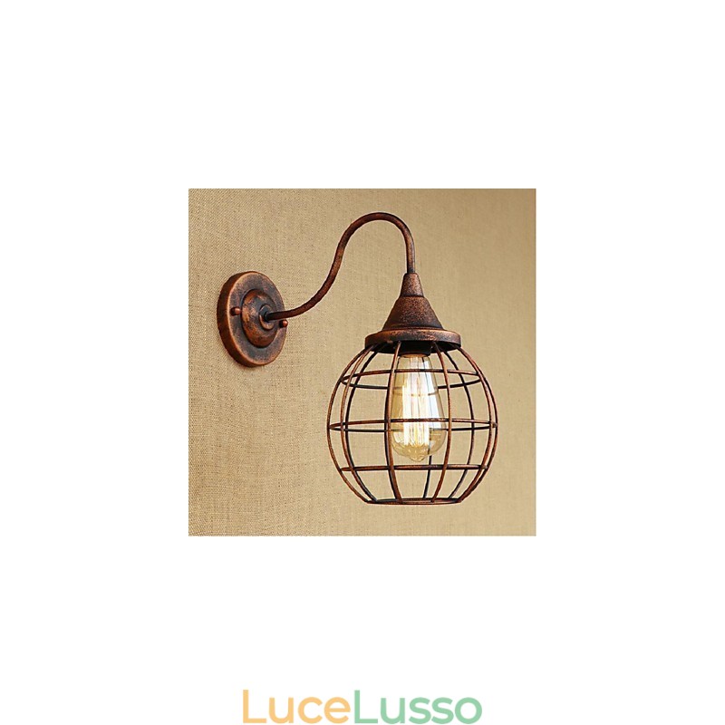 Semplice e retrò personalità creativa ruggine colore americano lampada da parete applique da parete luce da parete