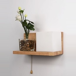 Applique da parete in legno Max Country Style con interruttore