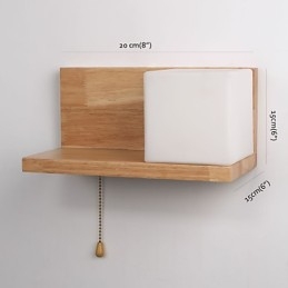 Applique da parete in legno Max Country Style con interruttore