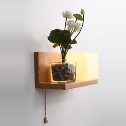 Applique da parete in legno Max Country Style con interruttore