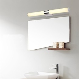 Lampada da specchio di alta qualità Luci da bagno 85 265V Luci da parete in acciaio inossidabile e acrilico Illuminazione per il trucco