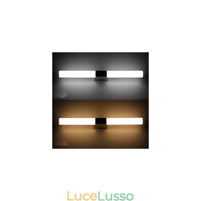 Lampada da specchio di alta qualità Luci da bagno 85 265V Luci da parete in acciaio inossidabile e acrilico Illuminazione per il trucco