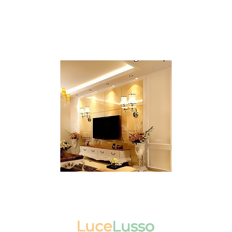 Applique da parete moderne e contemporanee con funzione elettrolitica per luce ambientale in cristallo