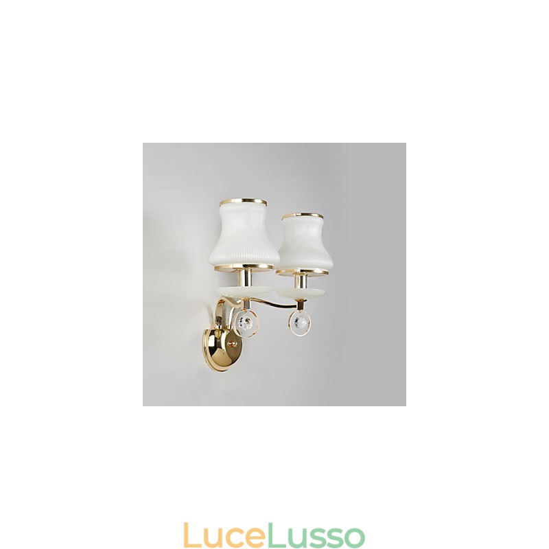 Applique da parete moderne e contemporanee con funzione elettrolitica per luce ambientale in cristallo