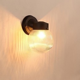 Moderna finitura in ossido nero contemporanea caratteristica per applique da parete in stile mini con luce ambientale